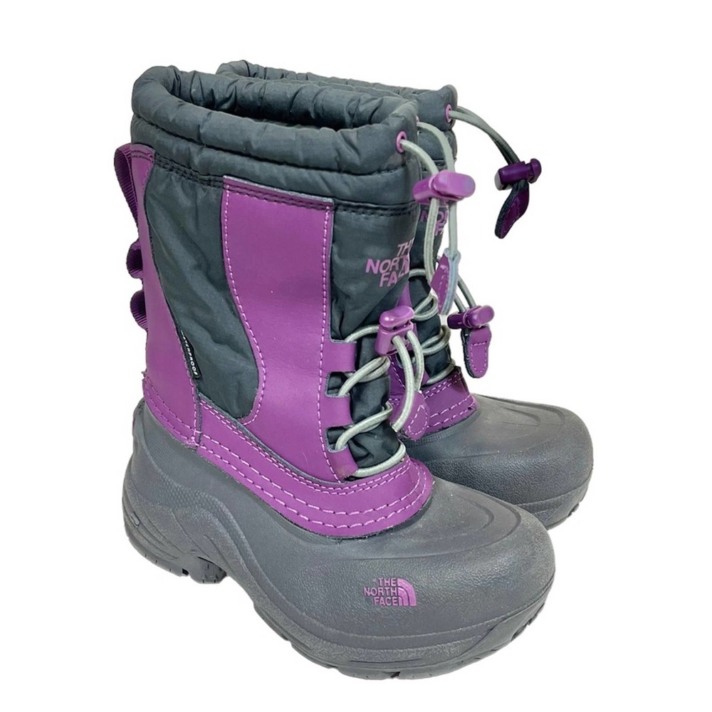The North Face Kids Purple and Gray Snow Boots